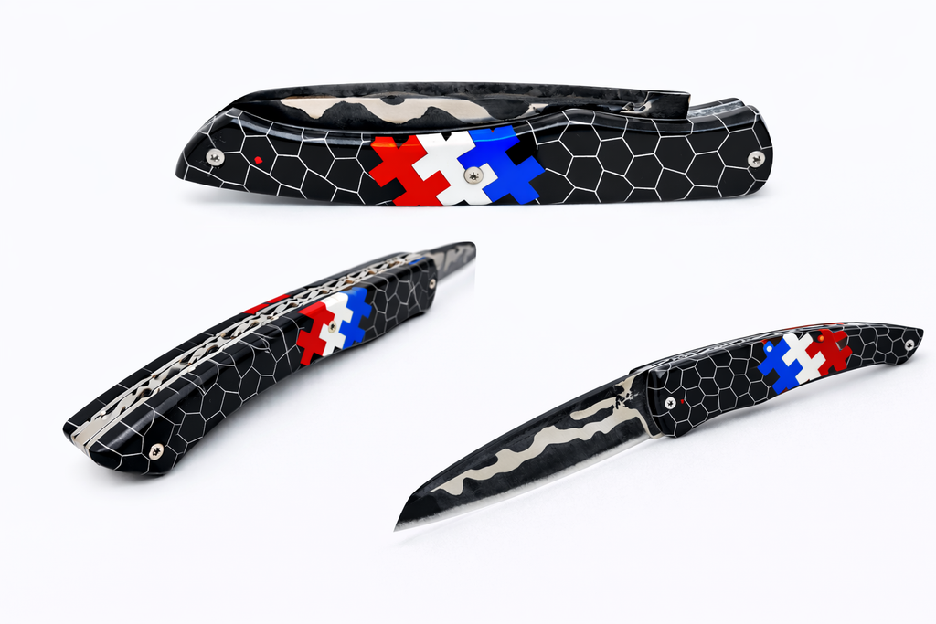 Couteau cran forcé. Le Nawenn patriote