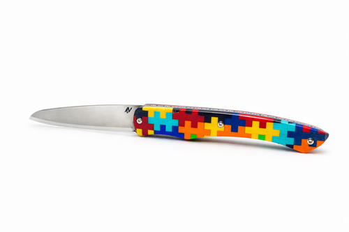 Couteau cran forcé. Le Nawenn L'arlequin n°41